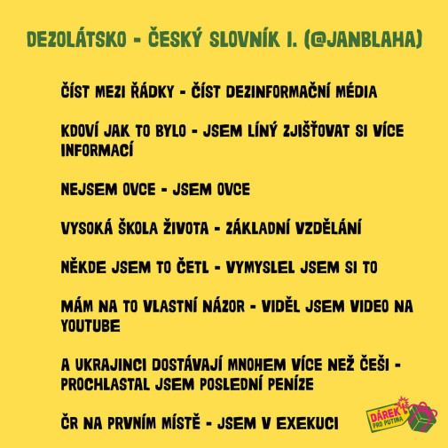 Dezolé - český slovník v skratke